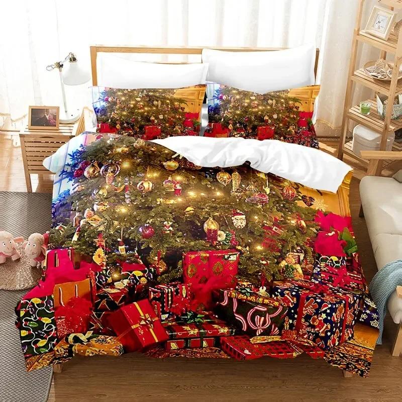 3D Printed Christmas Bedding Set Duvet Cover Bedroom Comforter Covers Single Twin King Size Quilt Cover Home Textile