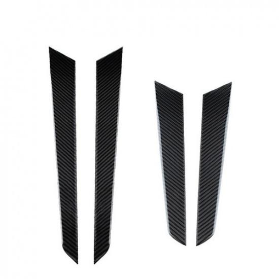 4Pcs Carbon Fiber Interior Door Panel Cover Trim For Mercedes-Benz W204 2007-13