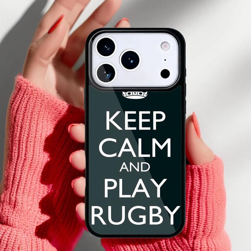 Etui na telefon z nadrukiem piłki do rugby dla iPhone 17 Air 16e 15 14 13 Pro Max Tylna osłona dla 12 11 Pro Coque