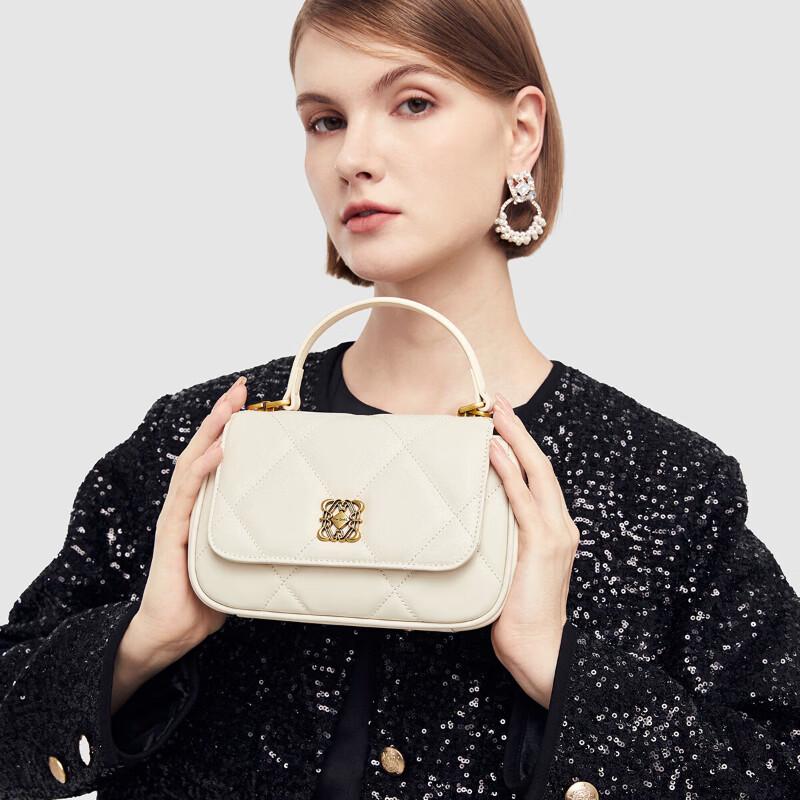 Pierre Cardin Diamond Lattice Leather Kelly Bag 12780₽