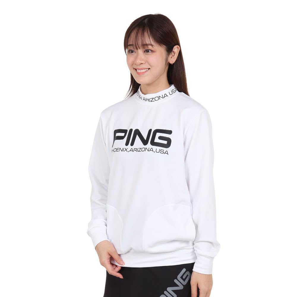

mock neck sweatshirt big Golf L [Ping Apparel] Women s (brand logo, silhouette) / / 622-3262802 030_White