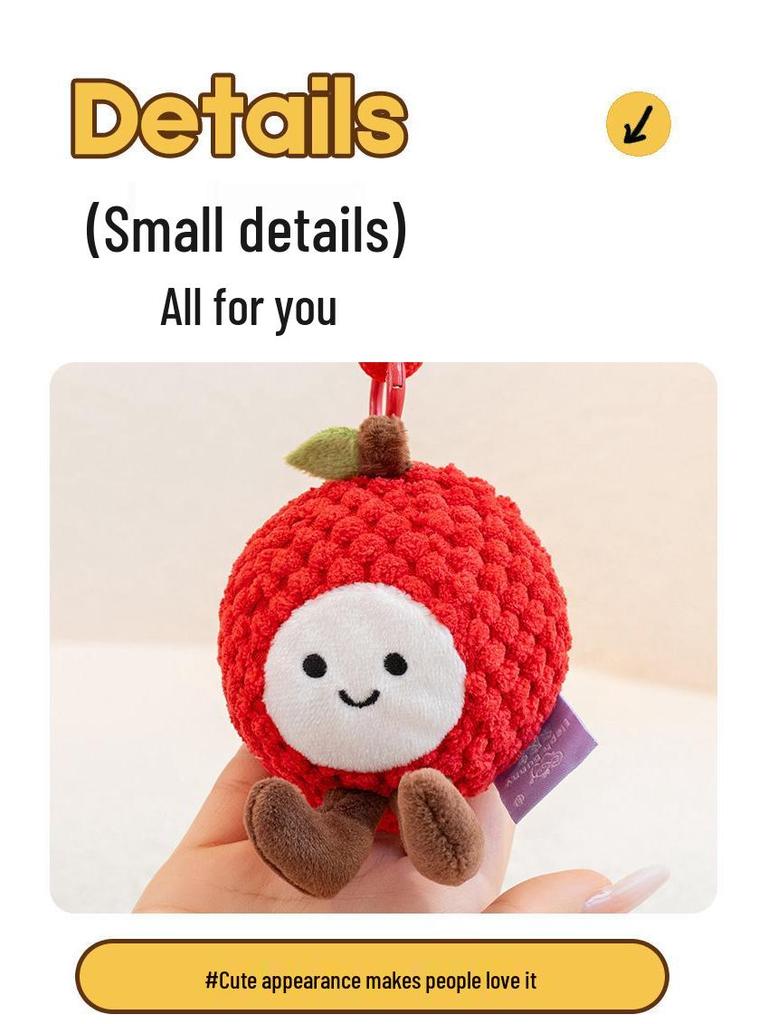 Fruit Plush Toys: Strawberry, Mangosteen, Watermelon, Pear - Tossable Figurines & Wedding Gift Dolls