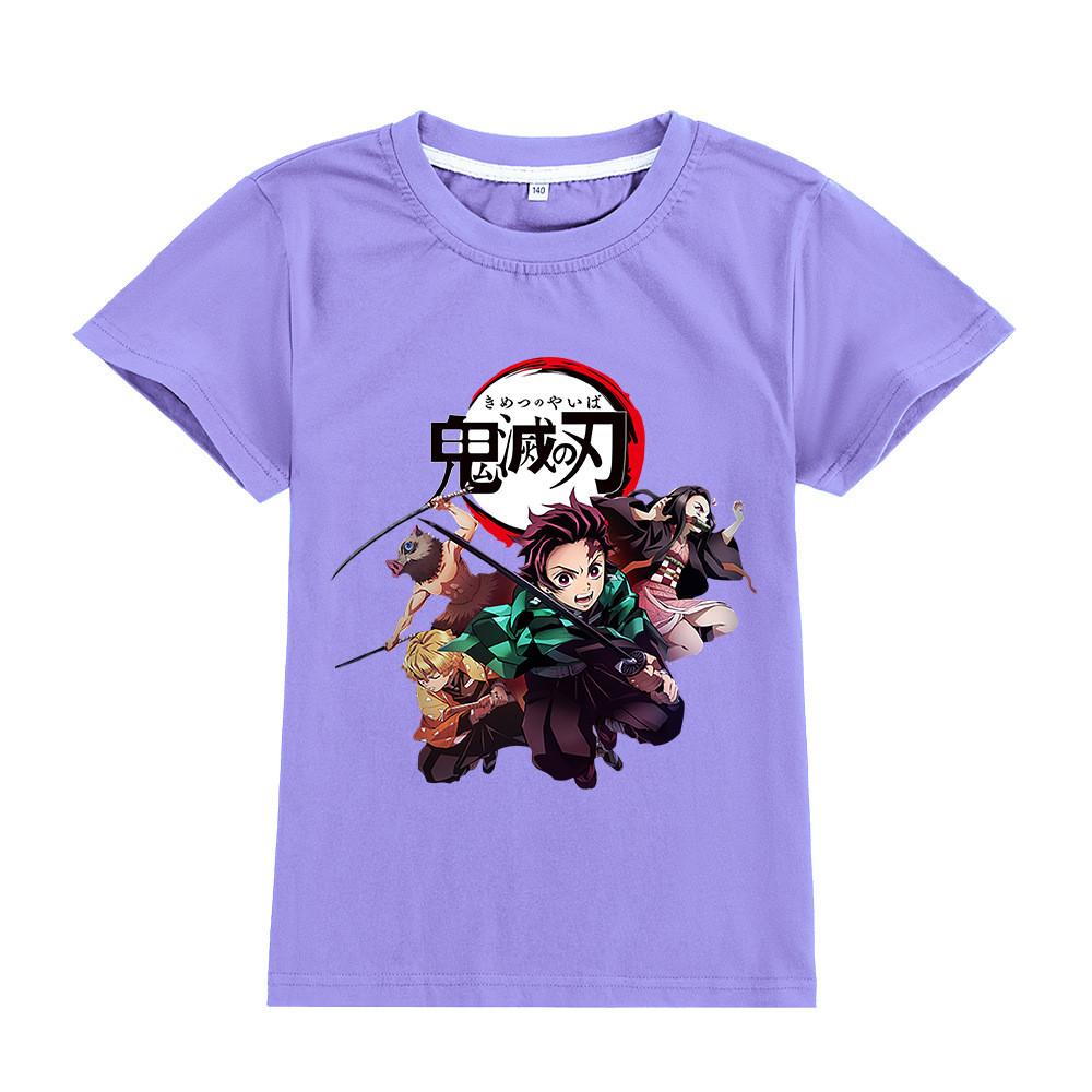 

A095 Дитяча футболка з коротким рукавом для хлопчиків та дівчаток з принтом Kimetsu No Yaiba 170cm