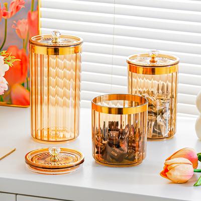 Gold Sealed Tank Electroplated Gold Food Grade Tea Tank Dried Fruit Grains Candy Storage Tank Glass Tank Glass Storage Tank