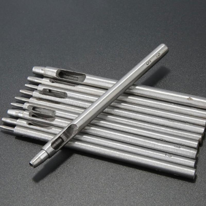 Leather Hole Punch Cutter Tool, Stainless Steel Leather Punch Tool Round Hollow Punch Cutter for Watch Band Canvas Belt