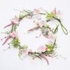 Easter Garland Artificial Floral Spring Garland with Foam Eggs Flowers for Mantle Fireplace Easter Party Indoor Outdoor Decoration