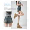 Women's Denim Shorts 2026 Summer New Tight-fitting A-line Jeans