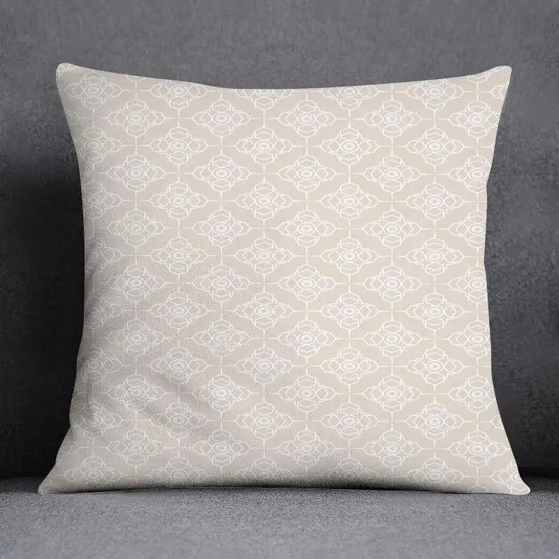 Geometrische Blumen und Pflanzen Serie Muster Heimdekoration Kissenbezug Quadratischer Kissenbezug Heim Büro Kissenbezug