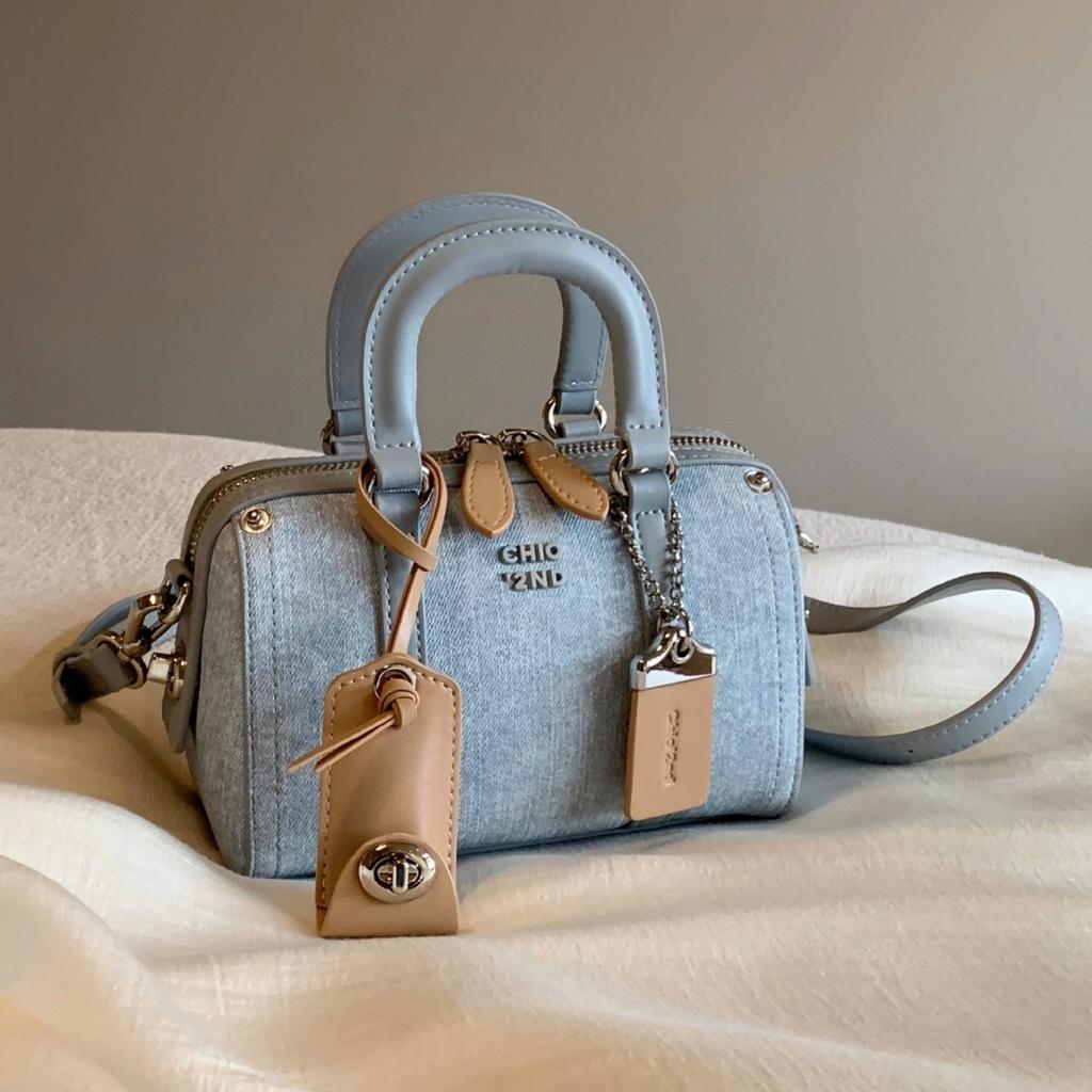 New In Denim Canvas Top Handle Bags for Women High Quality Blue Pillow Handbags Simple Versatile Female Armpit Crossbody Bags