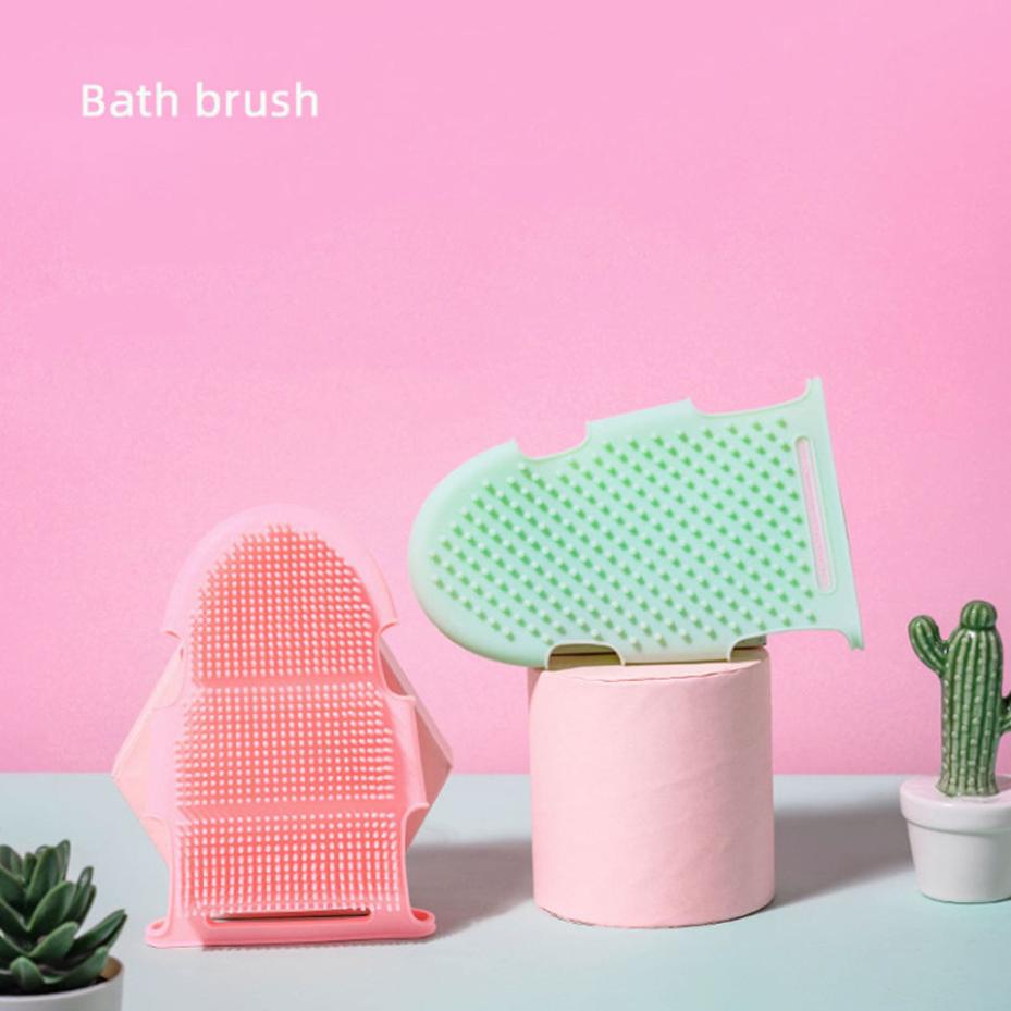 1 Pcs Japanese Lovely Wind Bathing Brush With Silicone Massage And Cutin Removing Gloves Pet Bath Brush And Body Scrubber