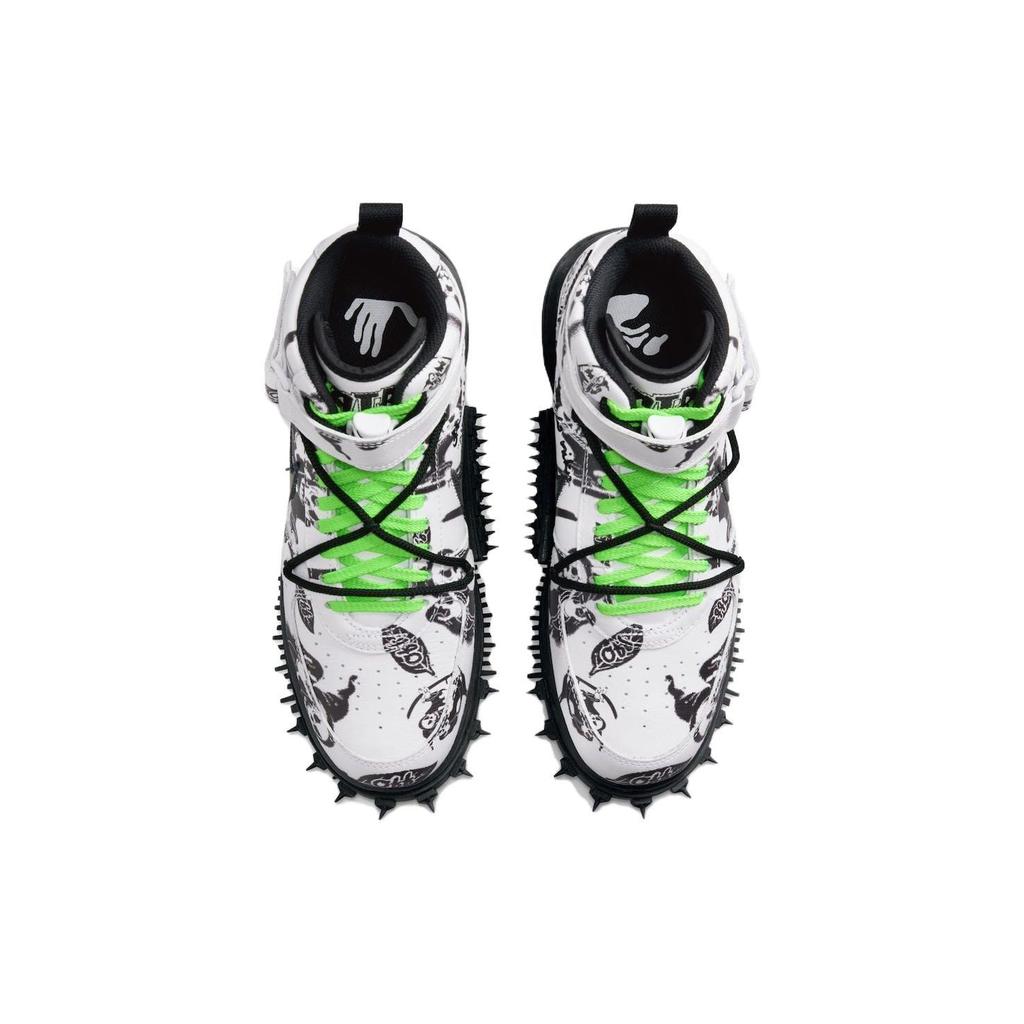 Off-White x Nike Air Force 1 Mid SP Leder Grim Reaper Herren Sneaker Schwarz DR0500-102