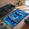 Personalized Crystal Velvet Carpet Custom Name Text,Astro Bot Anti Slip Area Rug For Home Decoration