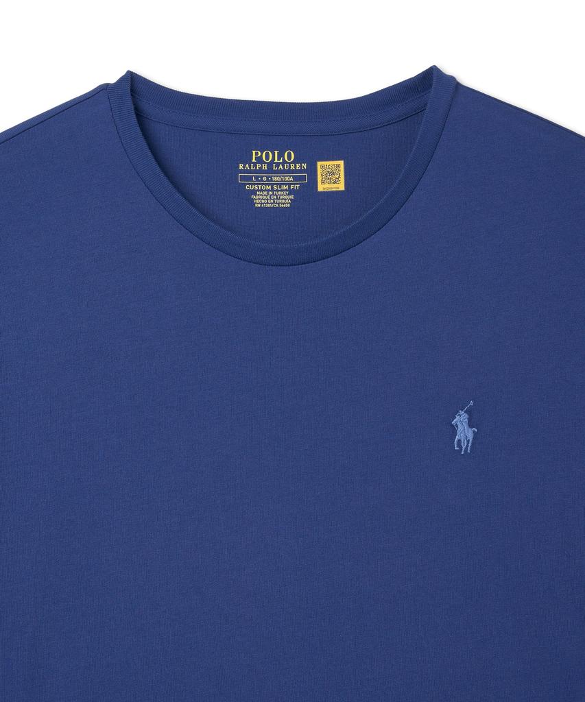 POLO RALPH LAUREN Custom Slim Crew Neck T-Shirt - Blue