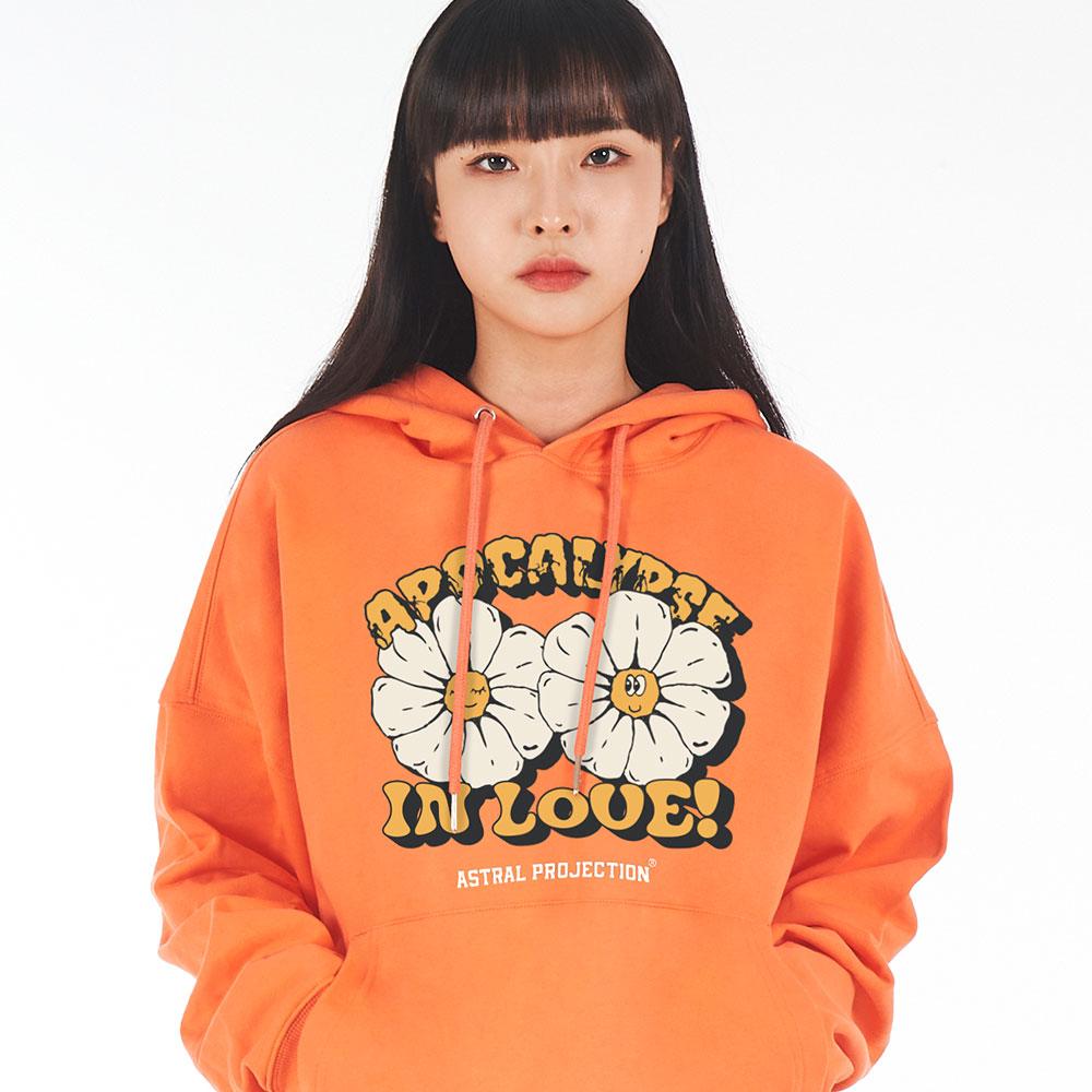 Astral Projection Oversized Drop Shoulder Apocalypse Daisy Hoodie_Coral Large