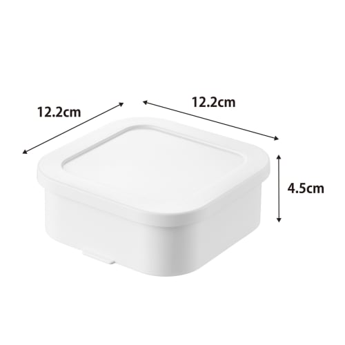 Yamazaki Tower Easy-to-Warm Standing Frozen Rice Containers, Set of 2, White, W12.2 x D12.2 x H4.5cm (per container), Dishwasher and Microwave Safe, I