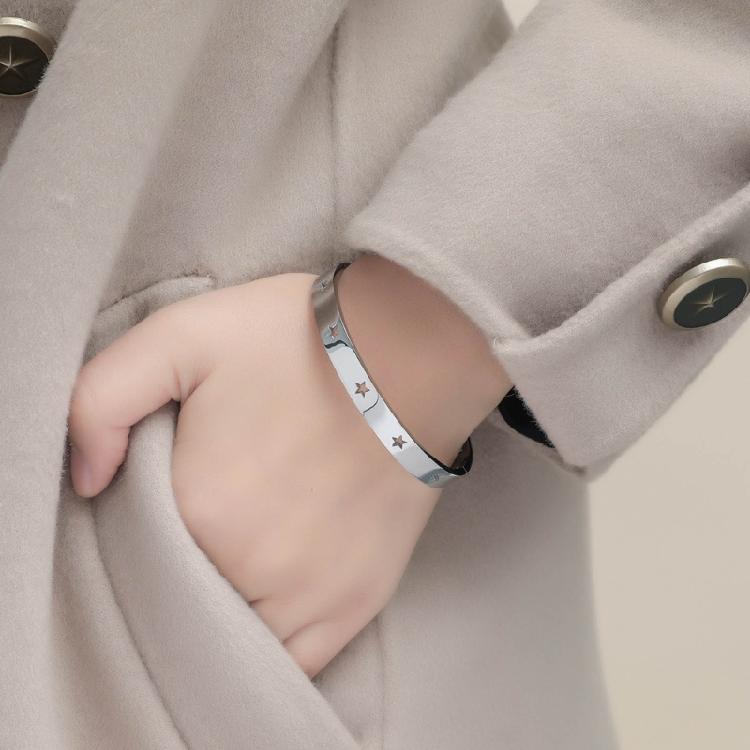 Edelstahlarmband Hohlsternmuster Armband Handgelenkschmuck Sternarmreif