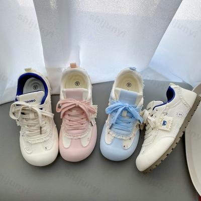 Fashion Women Casual Sports Shoes Flats 2025 Autumn New Comfortable Non-slip Outdoor Vulcanized Shoes Lace Up Fashion Running Shoes