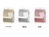 Large Capacity Dustproof Cosmetic Storage Box with Desktop Drawer for Skincare and Makeup