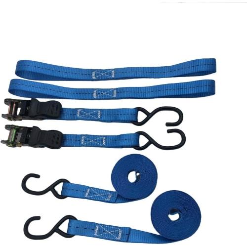 

Gaoxin Lashing Belts, Ratchet Tie-Down Belts (Set of 2), 4m Ratchet Type, Blue Securement Band, 800kg Breaking Load, 2.5cm Lashing Width