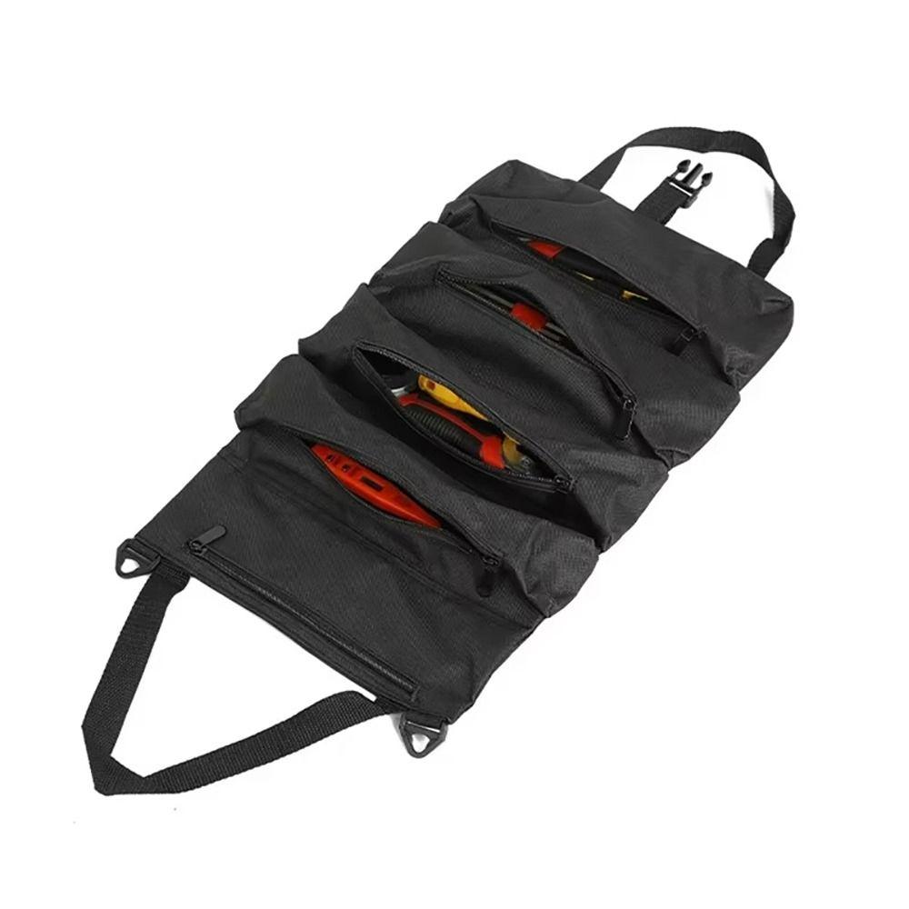 1Pcs Portable Toolkit Storage Bag Canvas Wrench Tool Organizer Bucket Car Automotive Motorcycle
