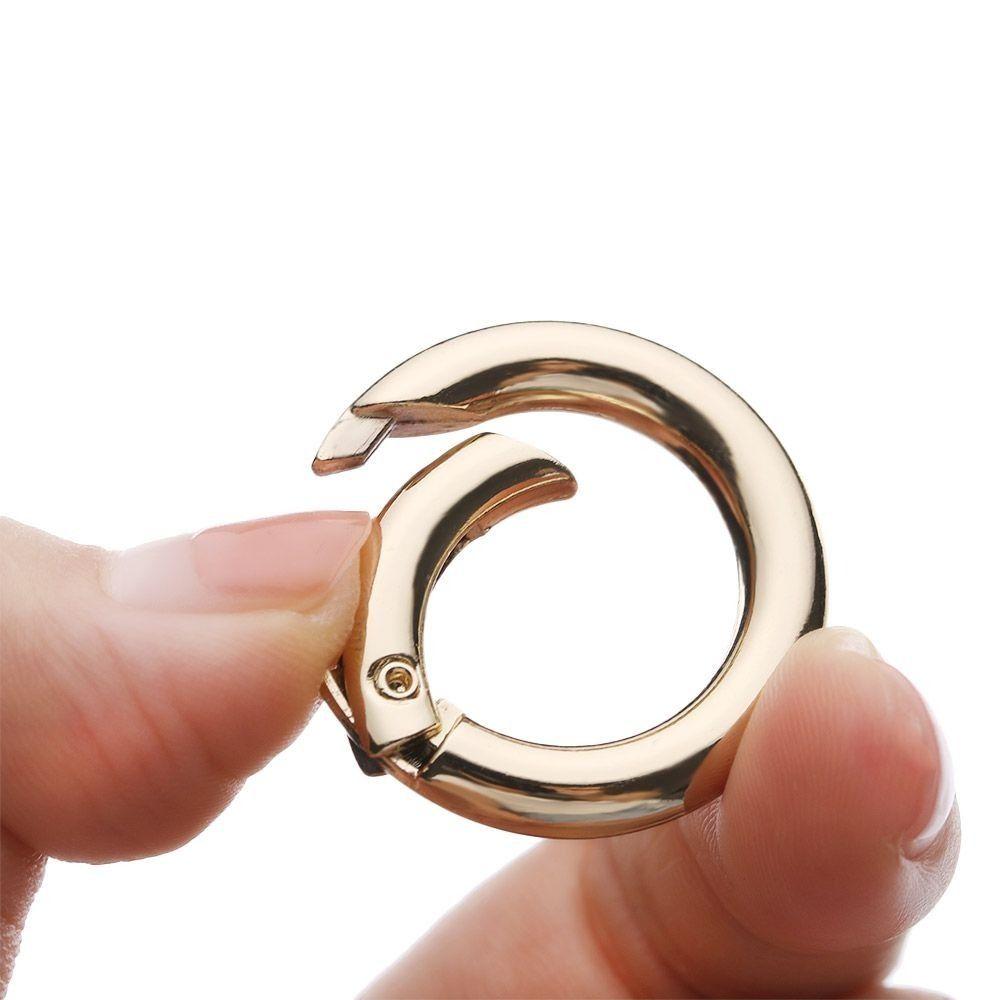 gold silver Zinc Alloy Hooks Round Push Trigger Spring O-Ring Buckles Carabiner Purses Handbags Snap Clasp Clip Bag Belt Buckle