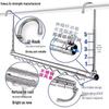 304 Stainless Steel Telescopic Clothes Drying Rack - Folding Balcony Quilt Dryer