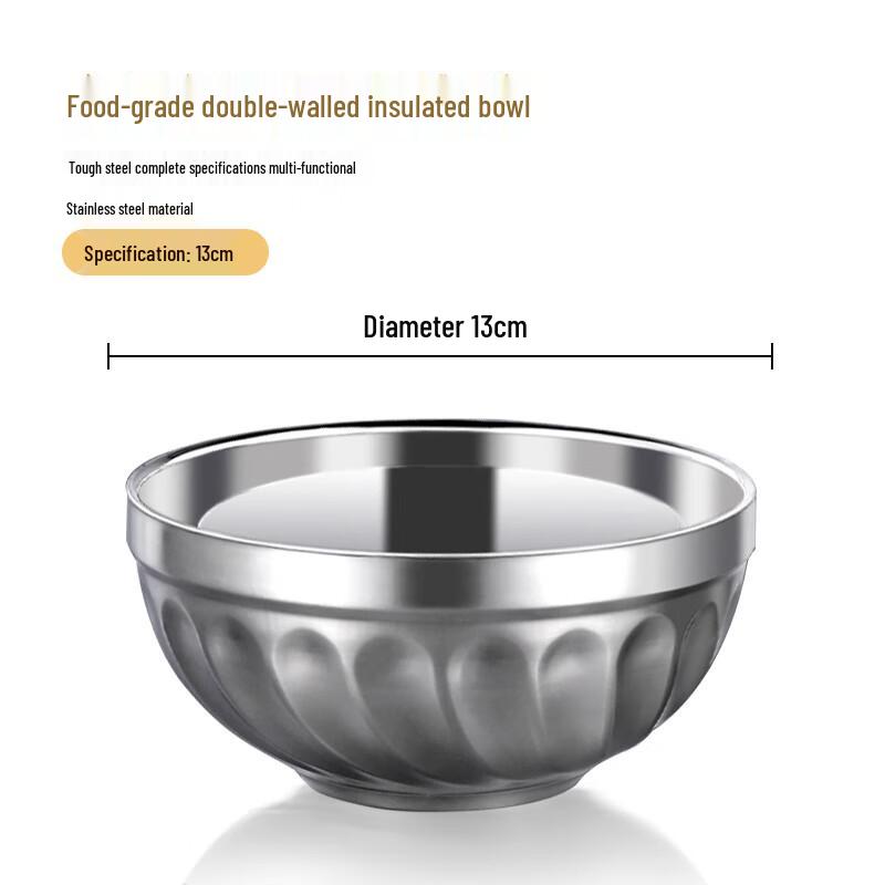 KORDCO 201 Stainless Steel Double-Layer Insulated Bowl 13cm Diameter
