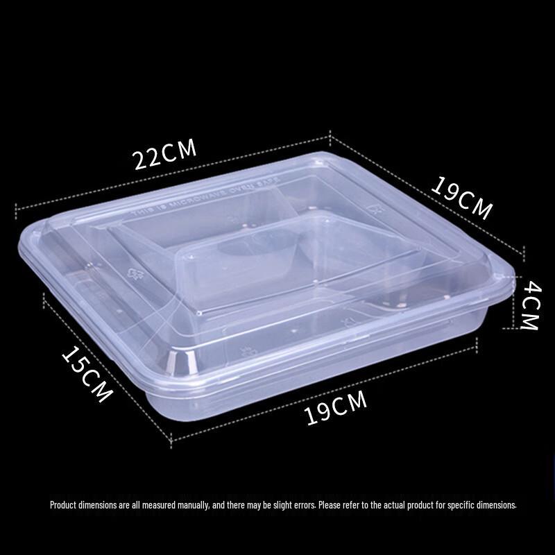 Disposable 4-Compartment Plastic Lunch Box