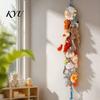 Baby Room Hanging Storage Stuffed Doll Cotton Chain, Wall Mounted Organizer with Plush Toy Holder Metal Clips, Boho Display Strap for Kids And Nursery