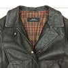 max mara Leather Rider Jacket/M/Dark Brown/Check Lining/Biker Style(USED)