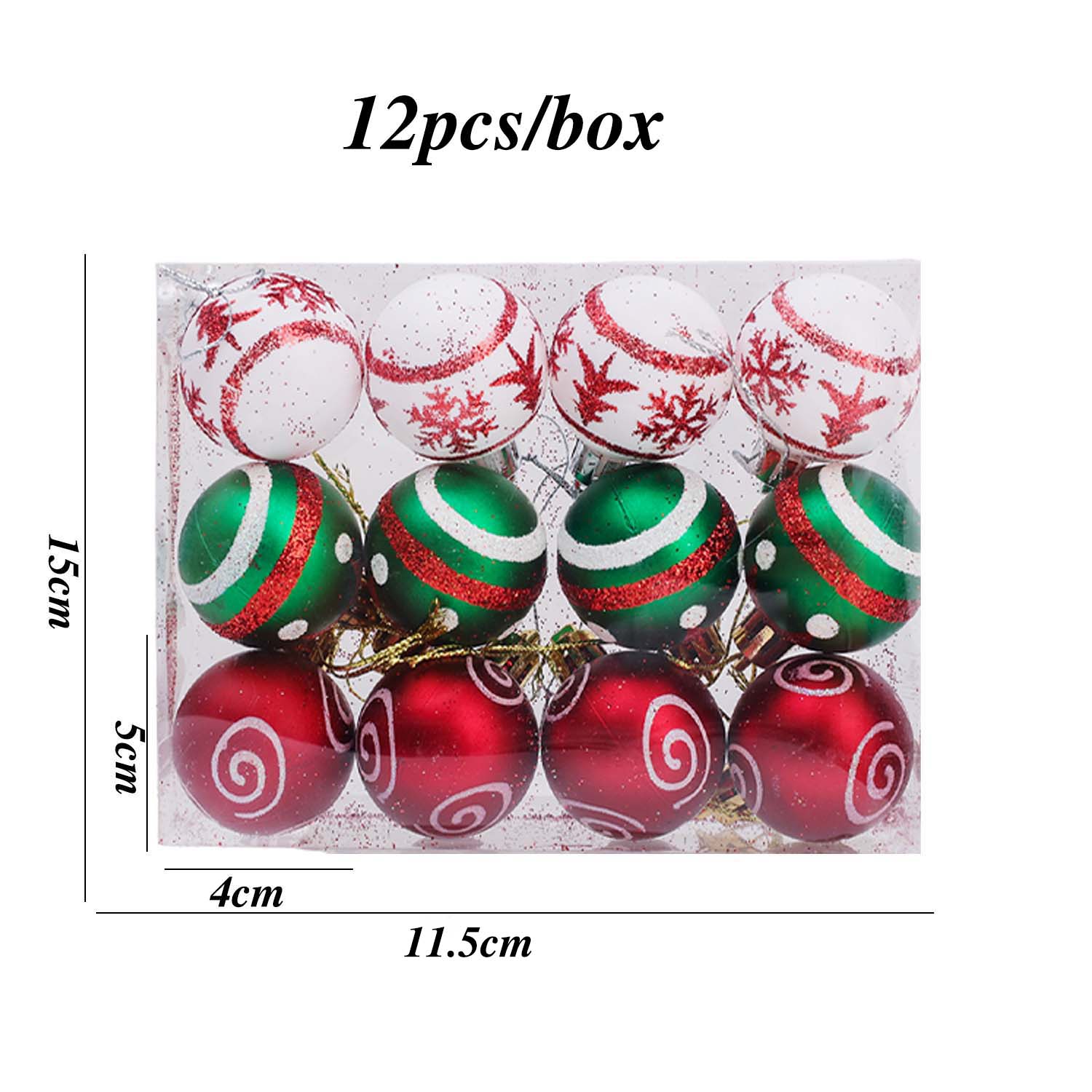 

Гальваническое покрытие Покраска Рождественские шары Украшения для рождественской елки Круглый шар Подвесные подвески для украшения новогодней вечеринки Оптом 12pcs- (1box)