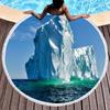 Beautiful Antarctic Iceberg Round Beach Towel, Polyester Sand Resistant Beach Blanket, Absorbent Quick Dry Pool Towel Picnic Mat