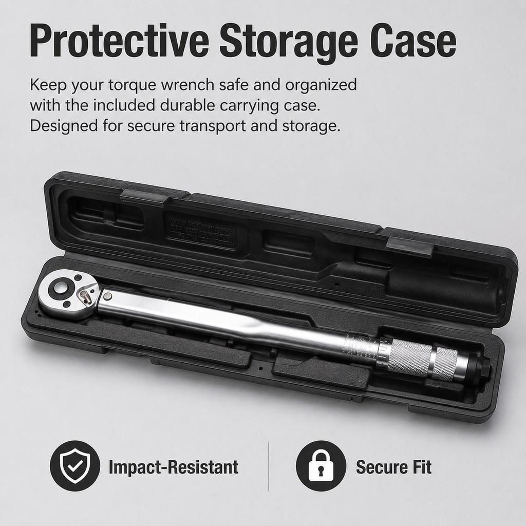 Torque Wrench Sturdy Accessory for Automotive Tight Space Handling Fasteners 70 to 350Nm