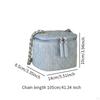 Women Shoulder Crossbody Bag Lady for Holidays Birthday Gift Business Events Deep Blue