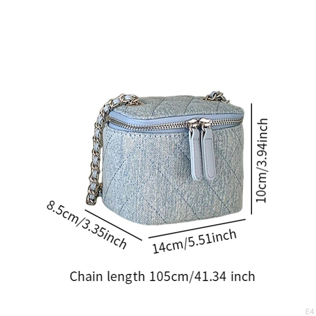Women Shoulder Crossbody Bag Lady for Holidays Birthday Gift Business Events Deep Blue