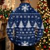 Men's Sweatshirt with Stand Collar Christmas Print Pullover for Casual Wear