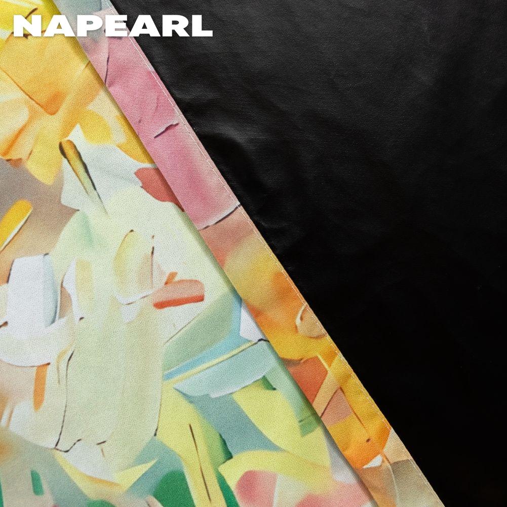 1PC NAPEARL European Pastoral Style Printed Colorful Curtains Full Blackout Curtains for Bedroom Living Room Balcony Window for Home Decor