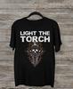 Light The Torch Skull Floral Graphic T-shirt