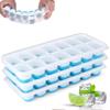 14 Fächer Eiswürfelformen Wiederverwendbare Silikon-Eiswürfelform Fruchteisbereiter mit abnehmbaren Deckeln Küchenwerkzeuge Gefrierschrank Sommerform