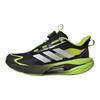 adidas Lightdart Comfortable Versatile Trendy Durable Rebound Breathable Non-Slip Low-Top Kids Running Shoes Kids Running Shoes Black Green KJ3978