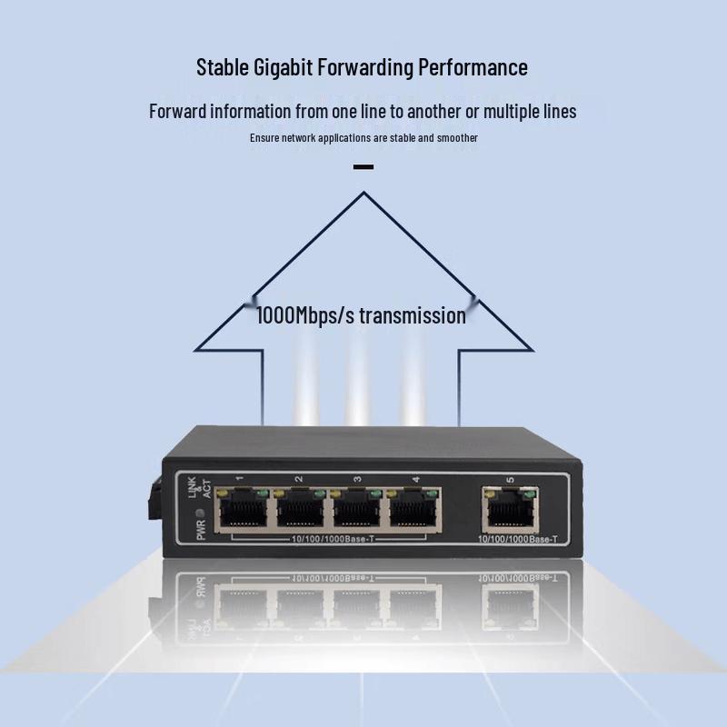 Dahua 5-Port Gigabit Industrial DIN Rail Ethernet Switch