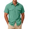 Men's Casual Outdoor Collared Workwear Short-Sleeve Shirt