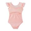 Ruffle Sleeve Ballet Leotard Girls Kids Gymnastics Bodysuit Ballerina Fairy Party Dancing Training Performance Dancewear