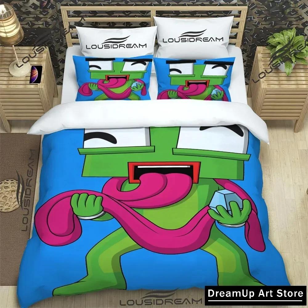 Divertido Dibujo Animado Juego U-Innombrable Juego de Ropa de Cama Niños Niñas Individual Matrimonial Matrimonial Funda Nórdica Funda de Almohada Cama Adulto Dormitorio