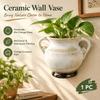 Vintage Creative Ceramic Wall Vase Handmade Glazed Hydroponic Container