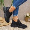 Women's Plus Size Fashion Knit Mesh Lace Up Breathable Casual Sneakers Lightweight Flexible Sole Walking Shoes for Daily Wear