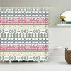 Bohemian Shower Curtains Retro Colorful Boho Printed Bath Curtain Polyester Fabric Home Decor Mosaic Shower Curtains with Hooks