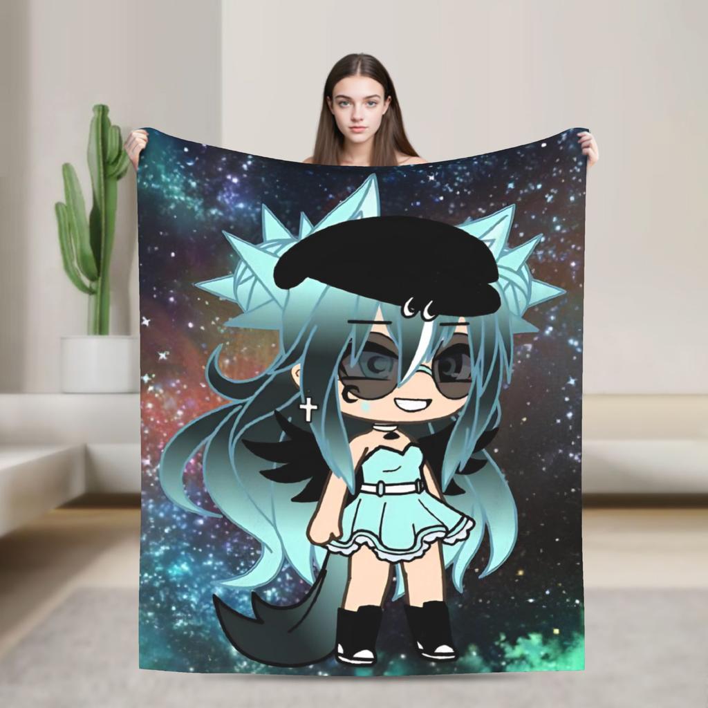 Gacha Life Cartoon Blanket Multiple Sizes Soft And Lightweight Throw Blankets For Couch Sofa And Bed