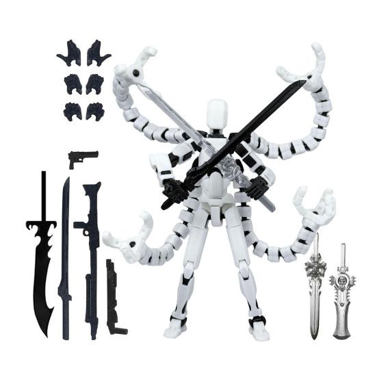 3D Printed Robot Action Figure with Accessories Movable Joints Robot Model Toy