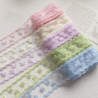 1M Embroidery Lace Trims Ribbon DIY Bow Trimmings Ribbon Gift Packaging Webbing Party Headwear Clothing Sewing Accessories